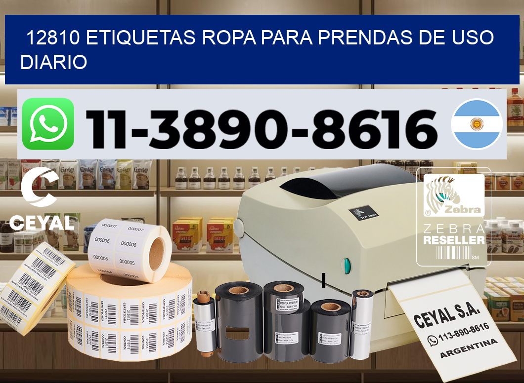12810 Etiquetas ropa para prendas de uso diario