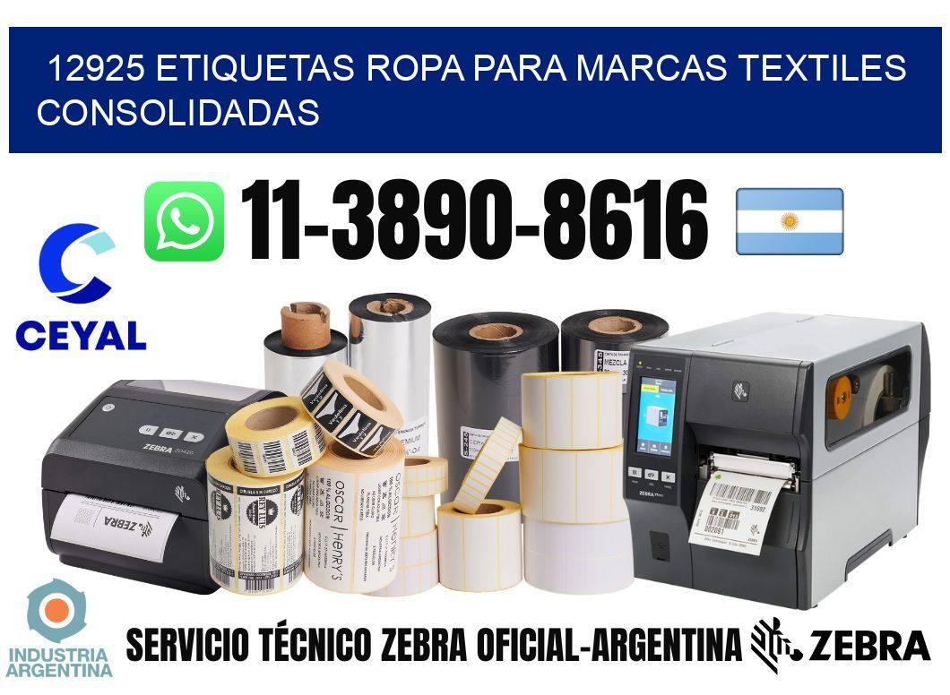 12925 Etiquetas ropa para marcas textiles consolidadas