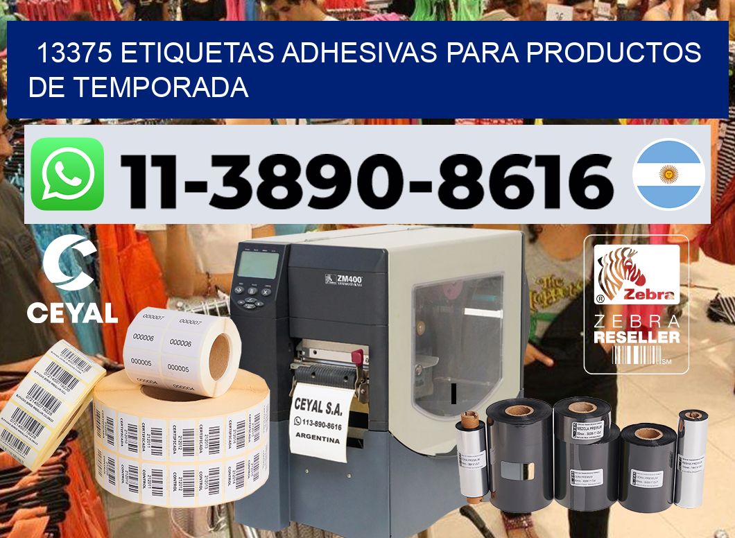 13375 Etiquetas adhesivas para productos de temporada