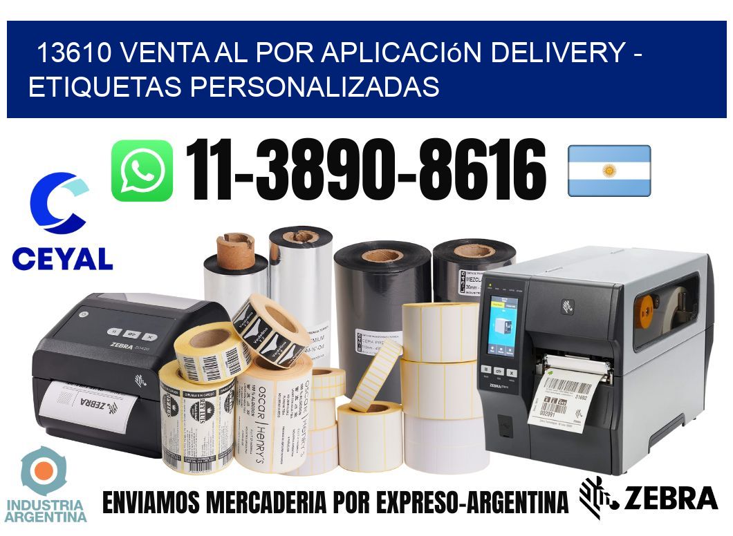 13610 Venta al Por Aplicación delivery - Etiquetas Personalizadas