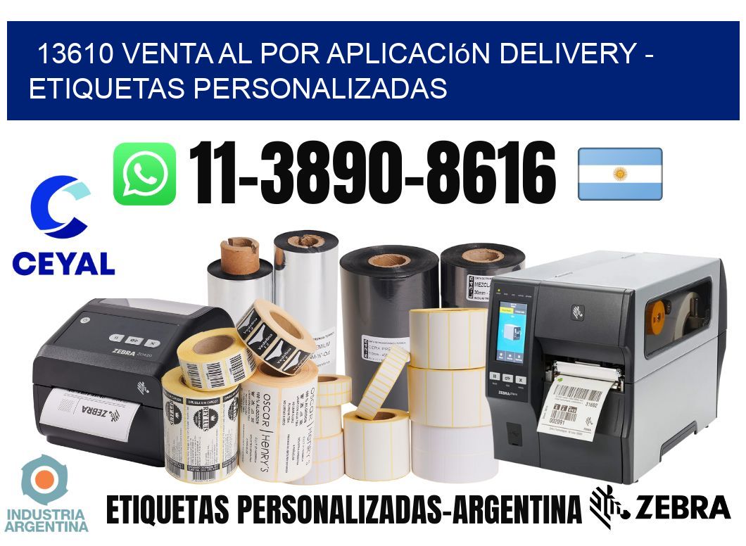 13610 Venta al Por Aplicación delivery - Etiquetas Personalizadas