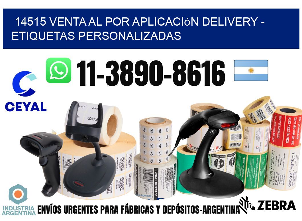 14515 Venta al Por Aplicación delivery - Etiquetas Personalizadas