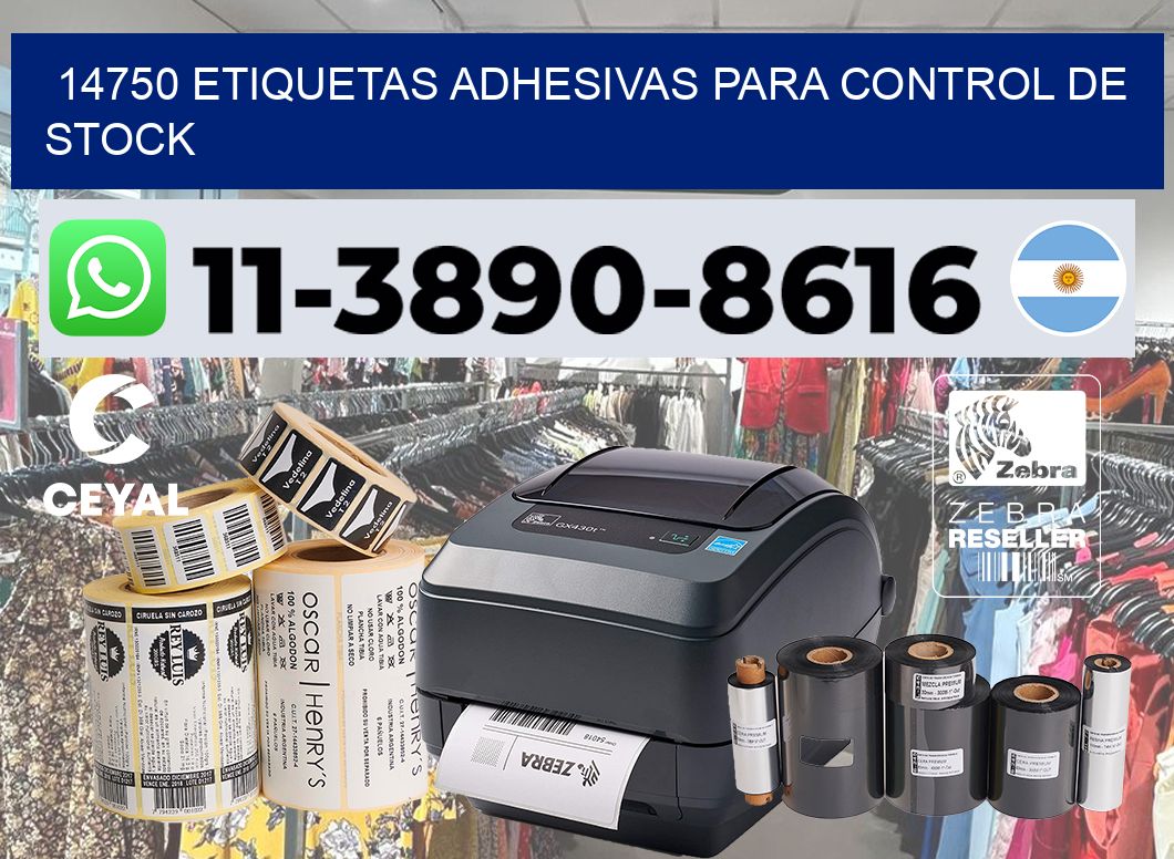 14750 Etiquetas adhesivas para control de stock