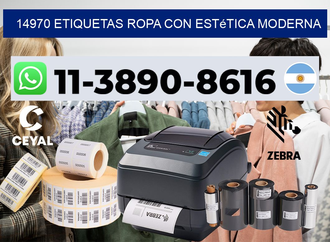 14970 Etiquetas ropa con estética moderna