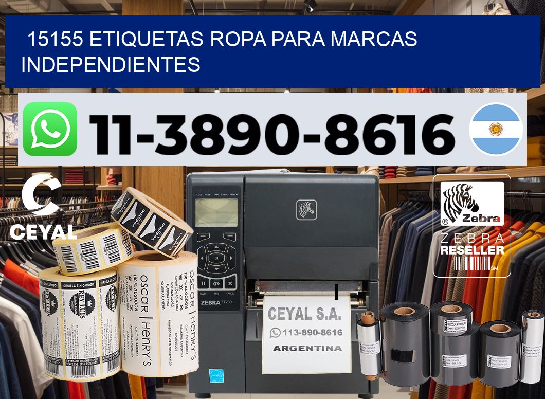 15155 Etiquetas ropa para marcas independientes