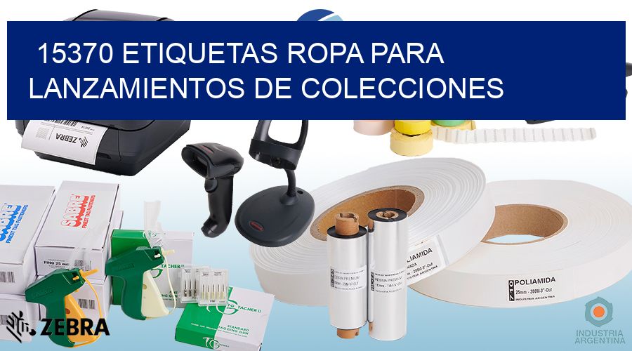 15370 Etiquetas ropa para lanzamientos de colecciones