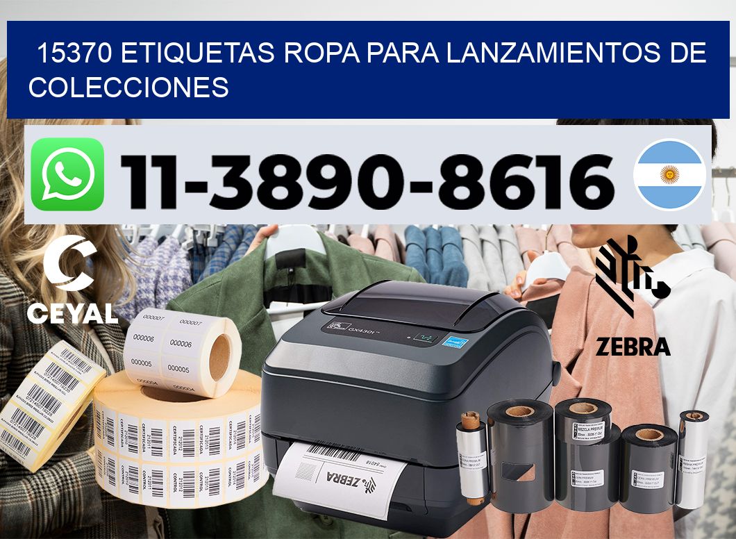 15370 Etiquetas ropa para lanzamientos de colecciones