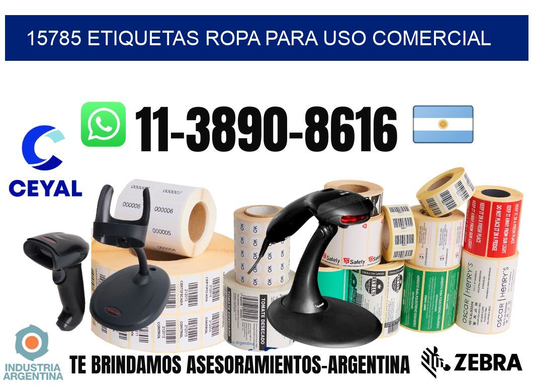 15785 Etiquetas ropa para uso comercial