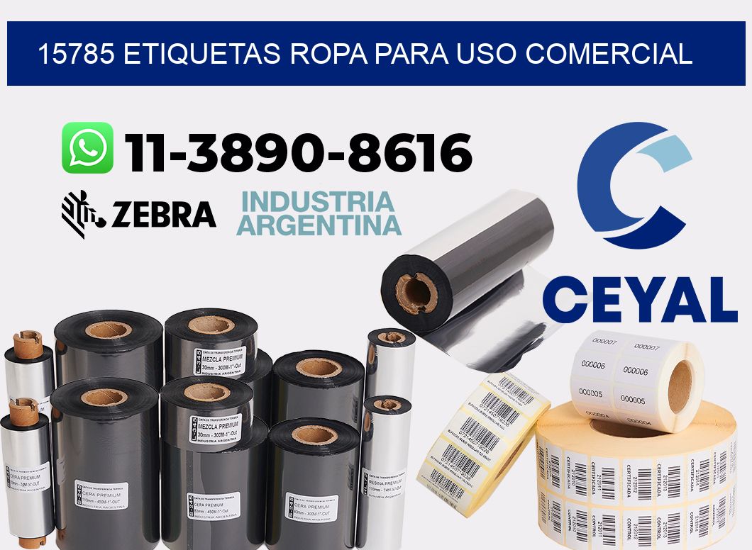 15785 Etiquetas ropa para uso comercial