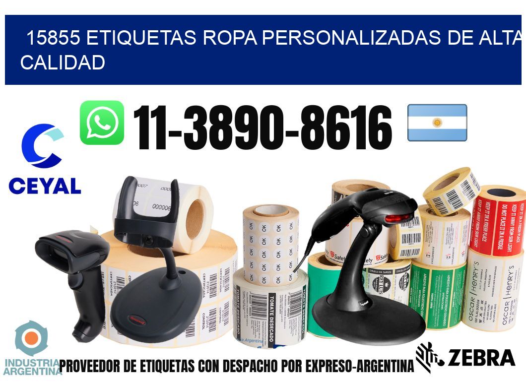 15855 Etiquetas ropa personalizadas de alta calidad
