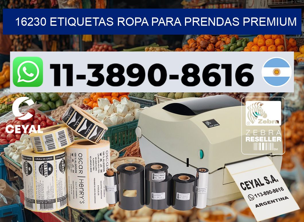 16230 Etiquetas ropa para prendas premium
