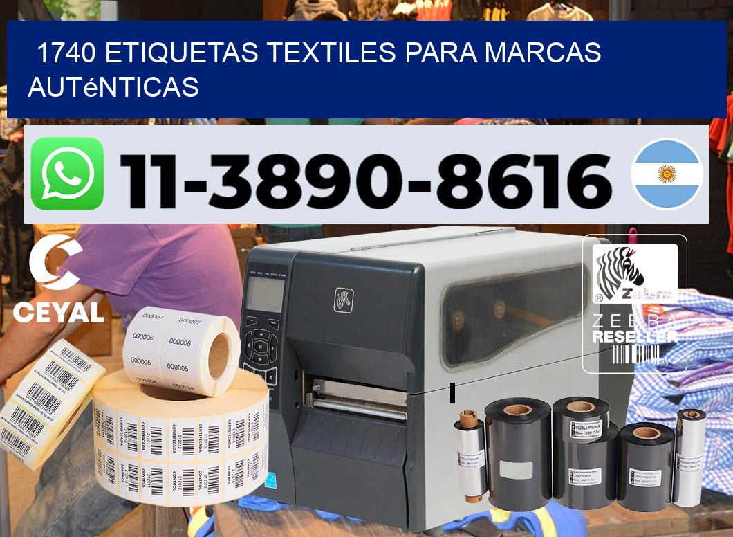 1740 Etiquetas textiles para marcas auténticas