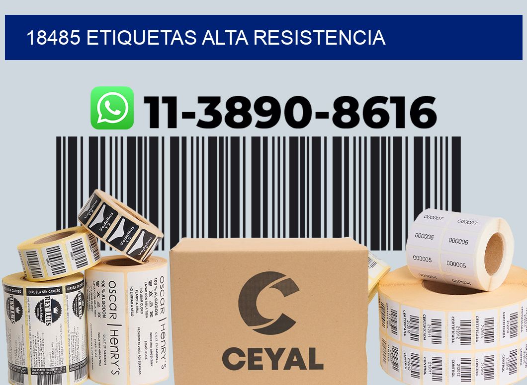 18485 etiquetas alta resistencia
