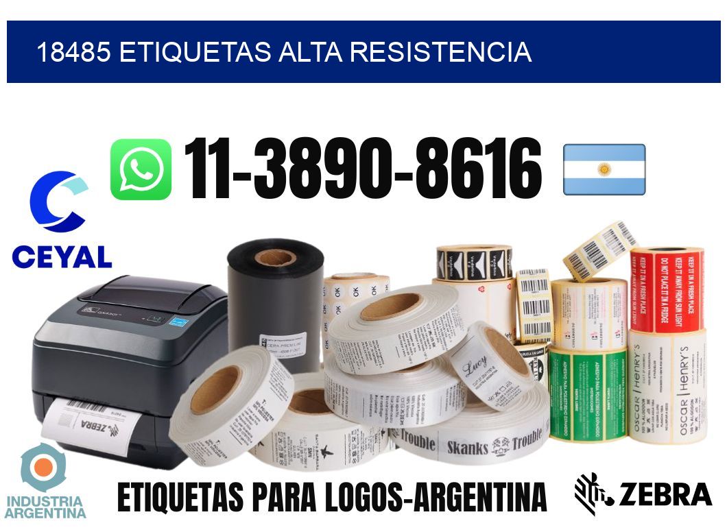 18485 etiquetas alta resistencia