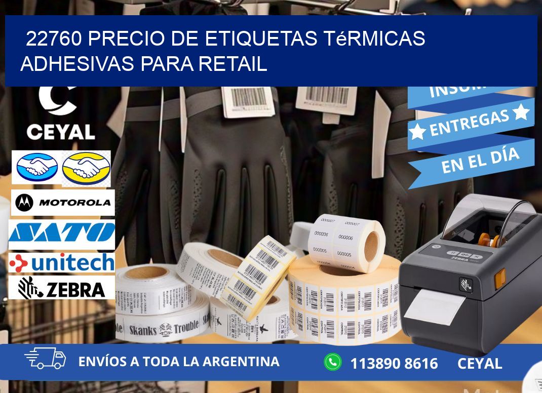 22760 precio de etiquetas térmicas adhesivas para retail
