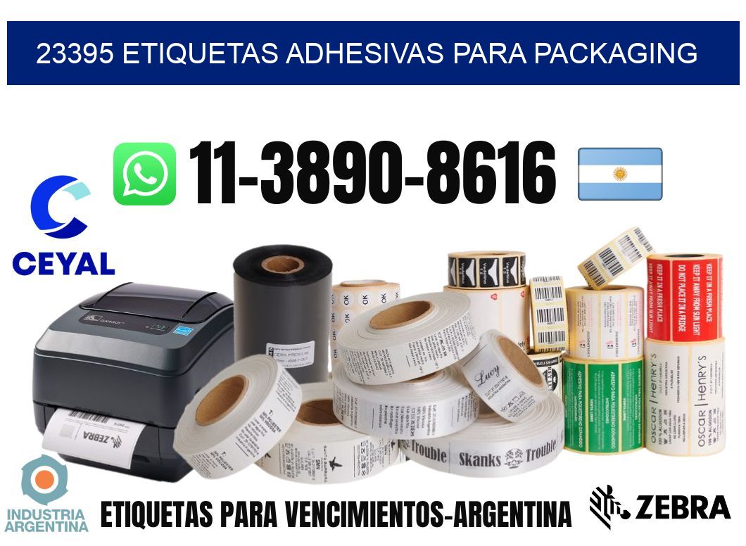 23395 etiquetas adhesivas para packaging