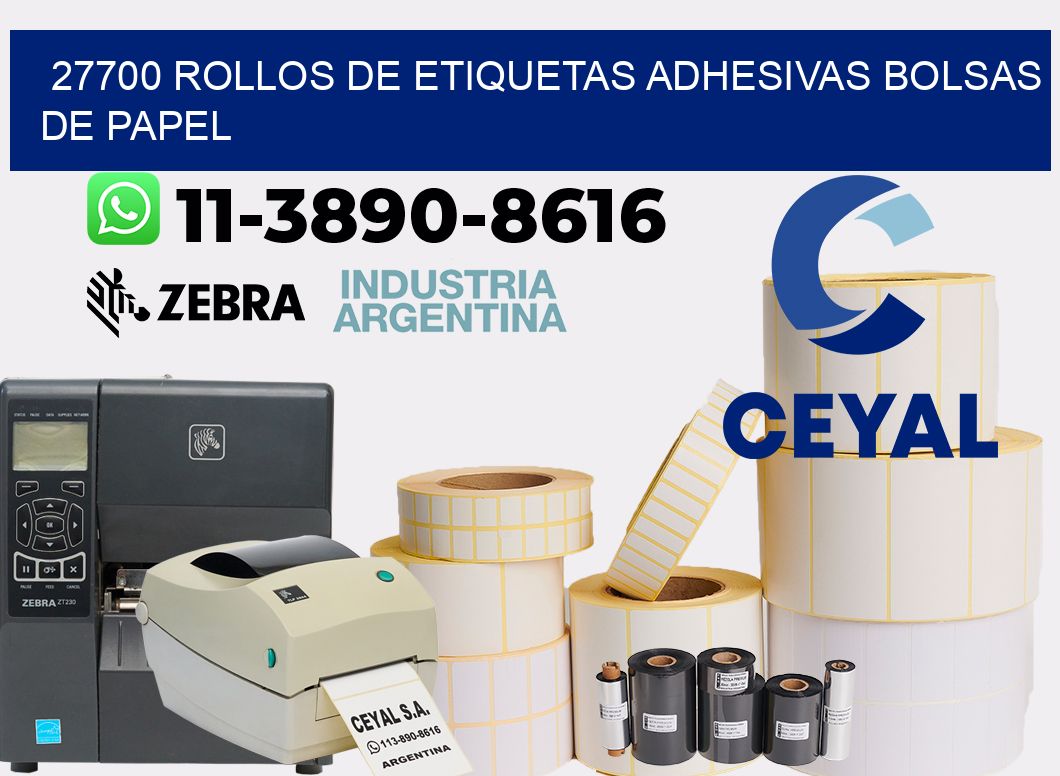 27700 rollos de etiquetas adhesivas bolsas de papel