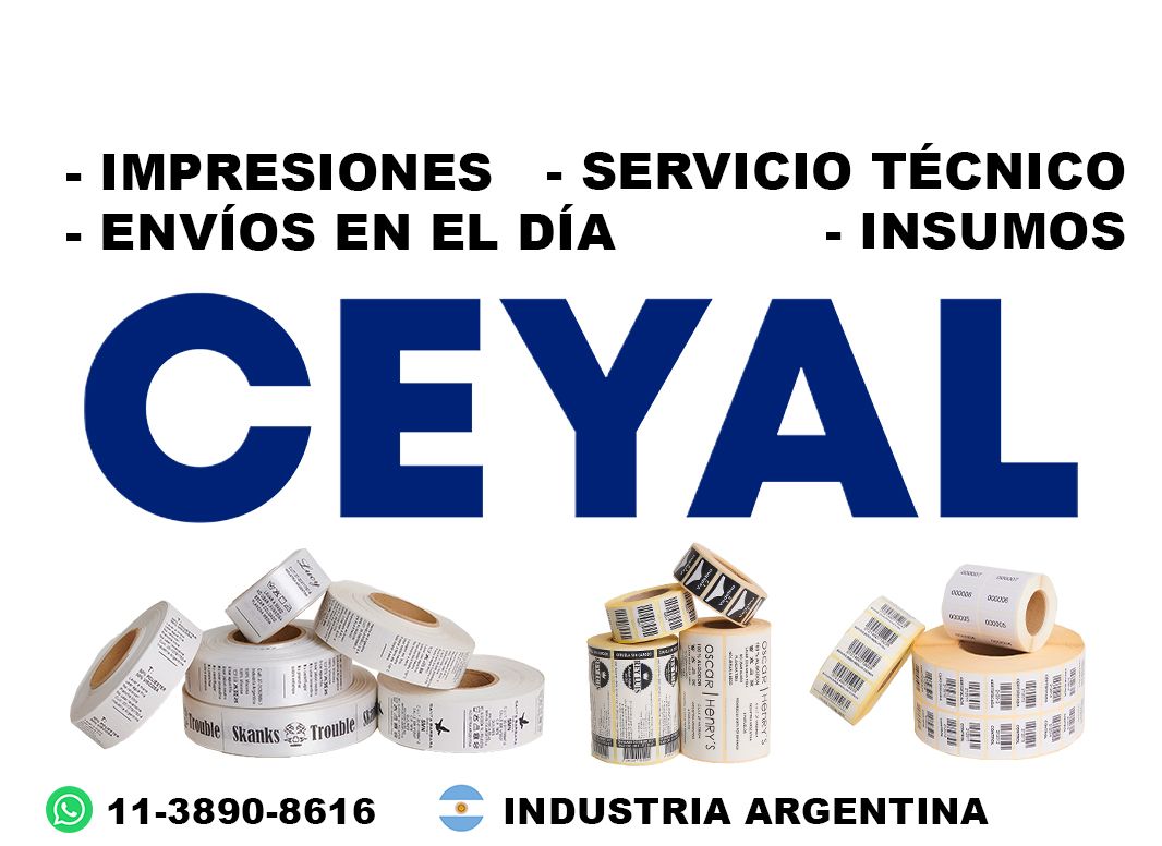 30715 etiquetas con ribbon premium