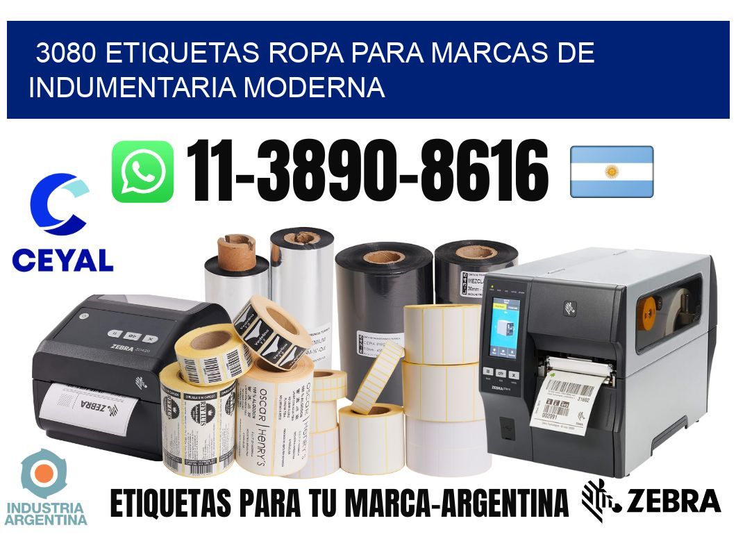 3080 Etiquetas ropa para marcas de indumentaria moderna