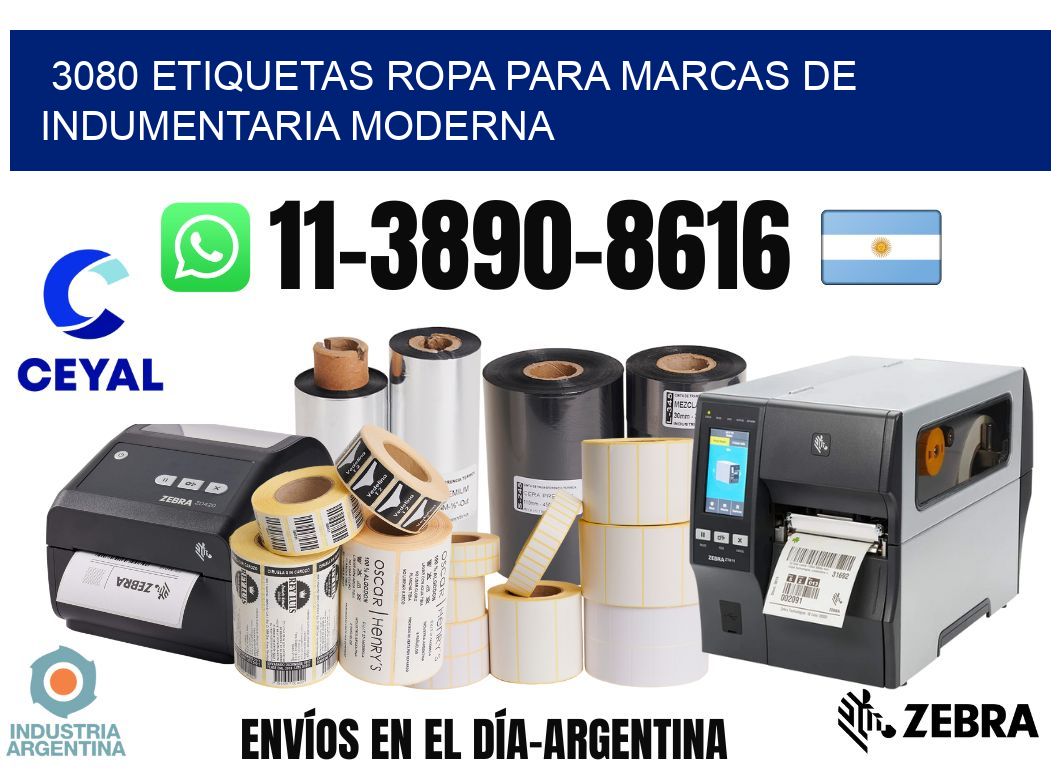 3080 Etiquetas ropa para marcas de indumentaria moderna