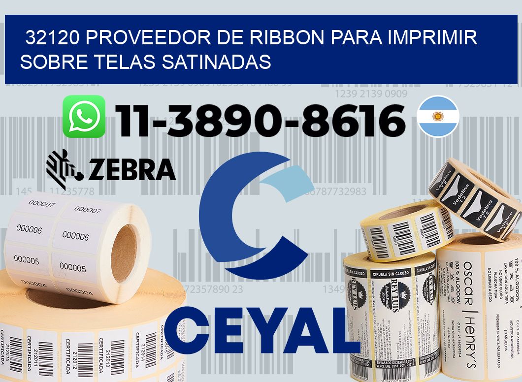 32120 proveedor de ribbon para imprimir sobre telas satinadas