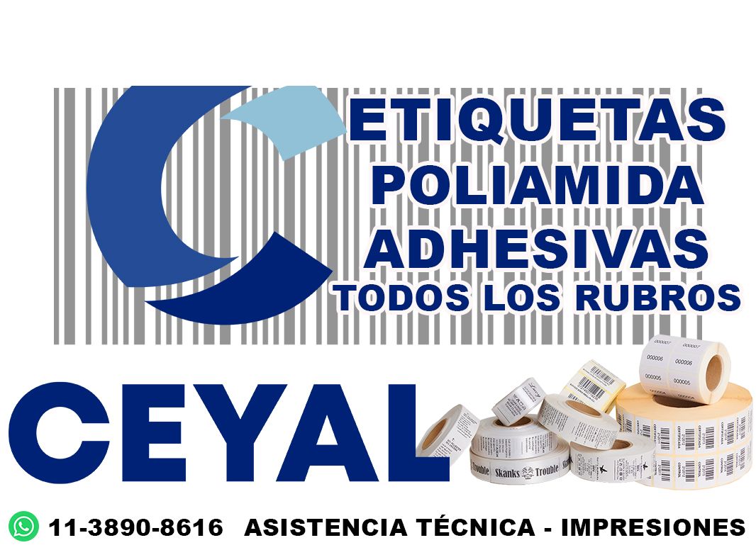 37390 etiquetas durables con ribbon