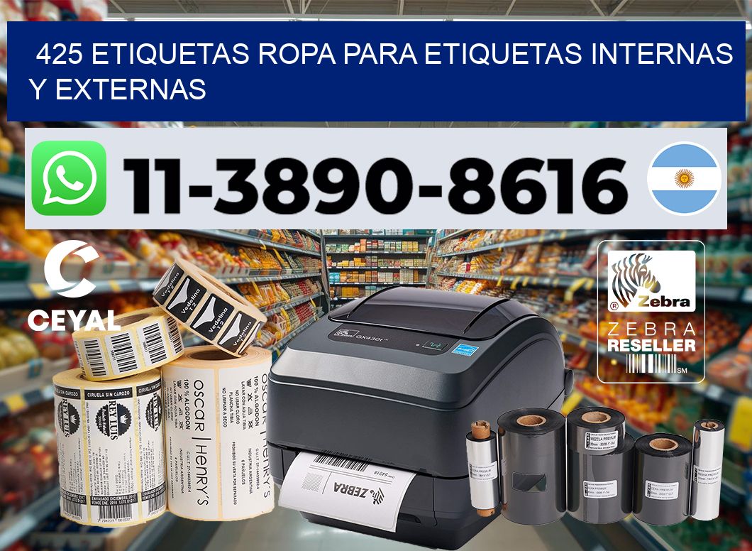 425 Etiquetas ropa para etiquetas internas y externas