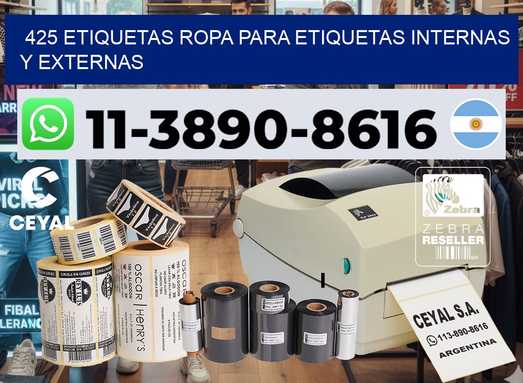 425 Etiquetas ropa para etiquetas internas y externas