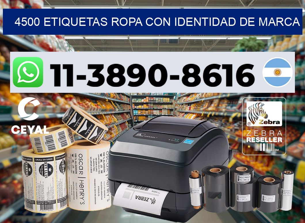 4500 Etiquetas ropa con identidad de marca