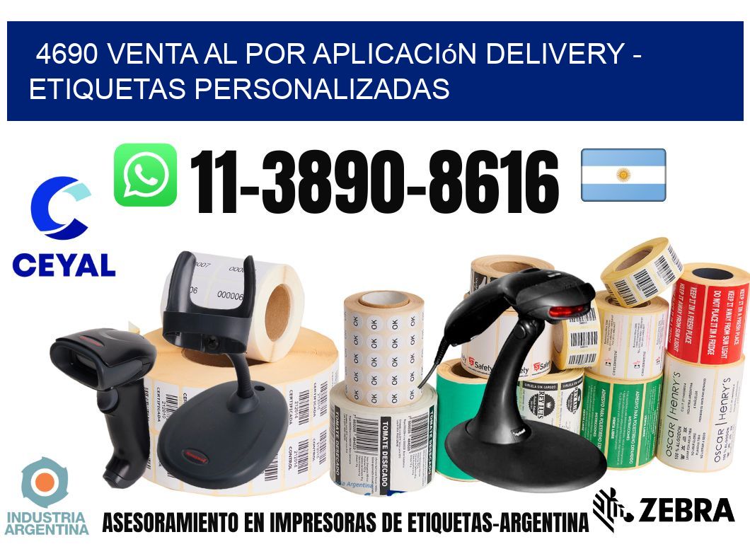 4690 Venta al Por Aplicación delivery - Etiquetas Personalizadas