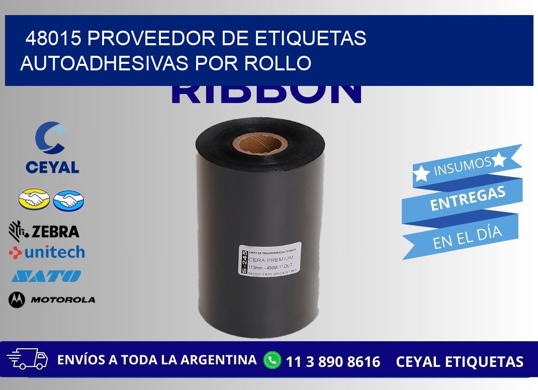 48015 proveedor de etiquetas  autoadhesivas por rollo