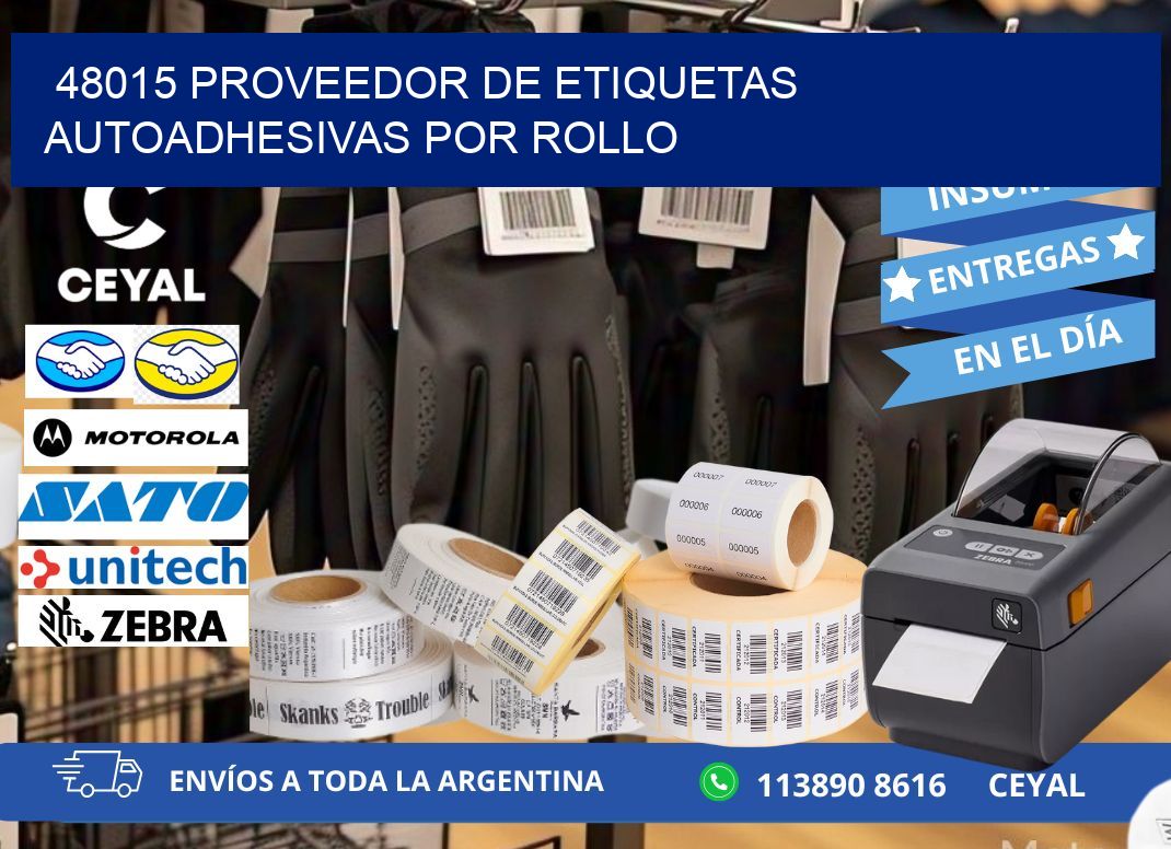 48015 proveedor de etiquetas  autoadhesivas por rollo
