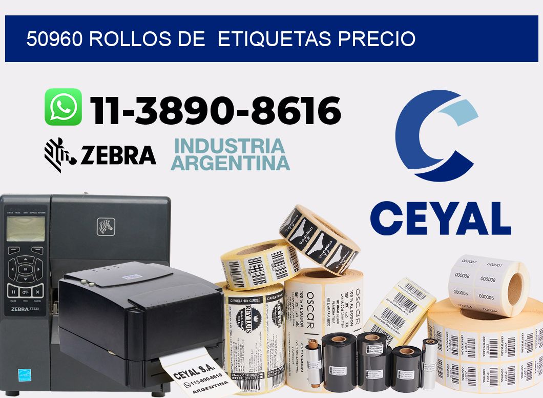 50960 rollos de  etiquetas precio