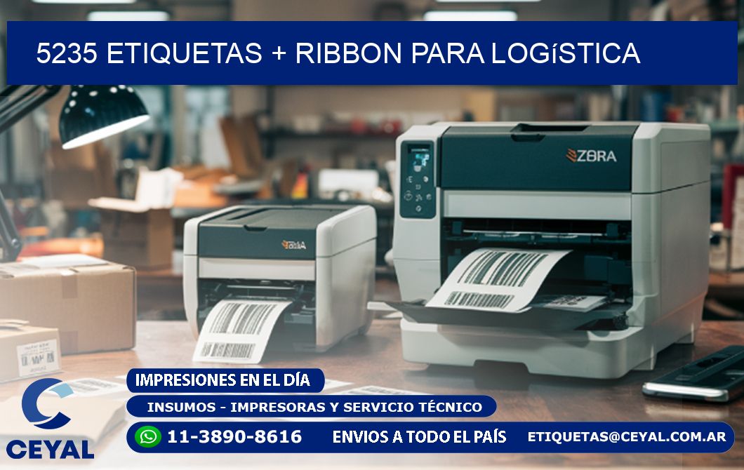 5235 etiquetas + ribbon para logística