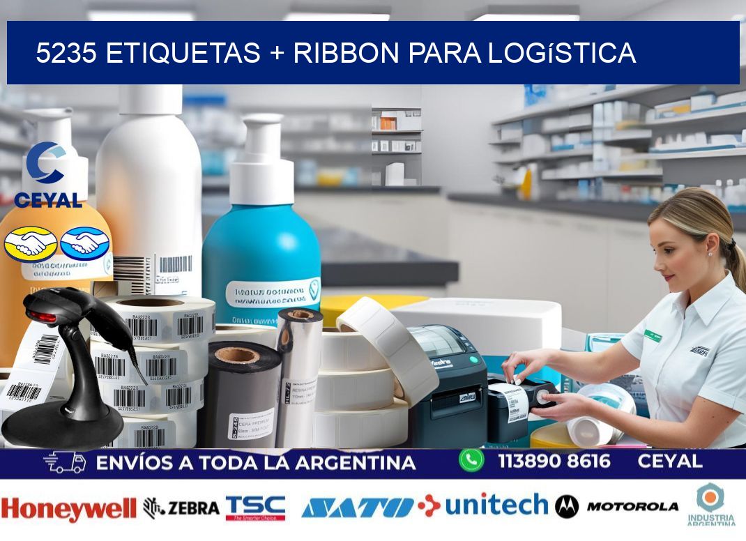 5235 etiquetas + ribbon para logística