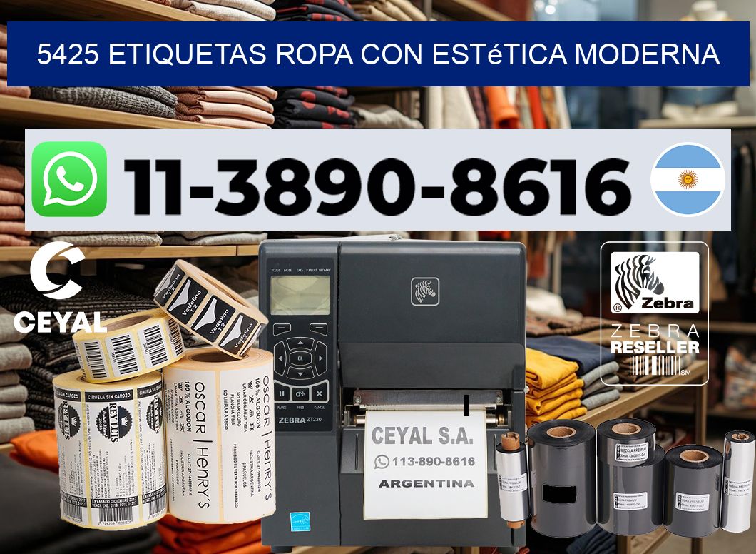 5425 Etiquetas ropa con estética moderna