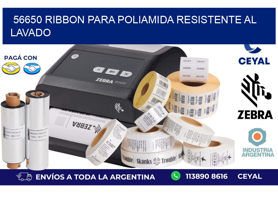 56650 ribbon para poliamida resistente al lavado