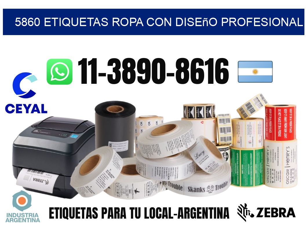 5860 Etiquetas ropa con diseño profesional