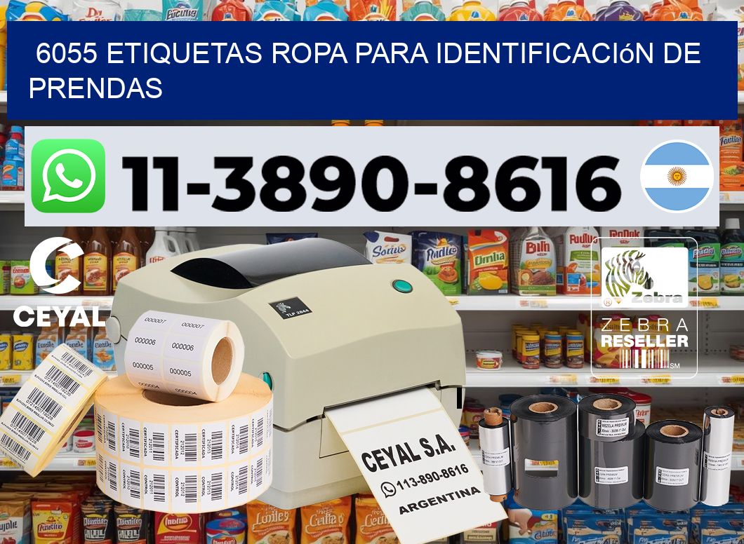 6055 Etiquetas ropa para identificación de prendas