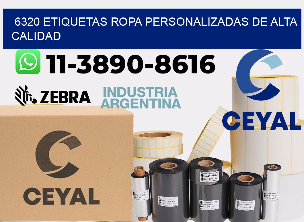 6320 Etiquetas ropa personalizadas de alta calidad