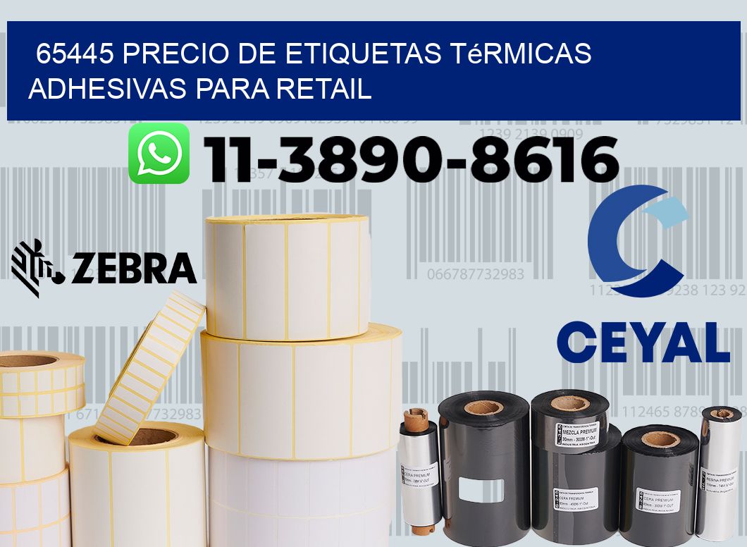 65445 precio de etiquetas térmicas adhesivas para retail