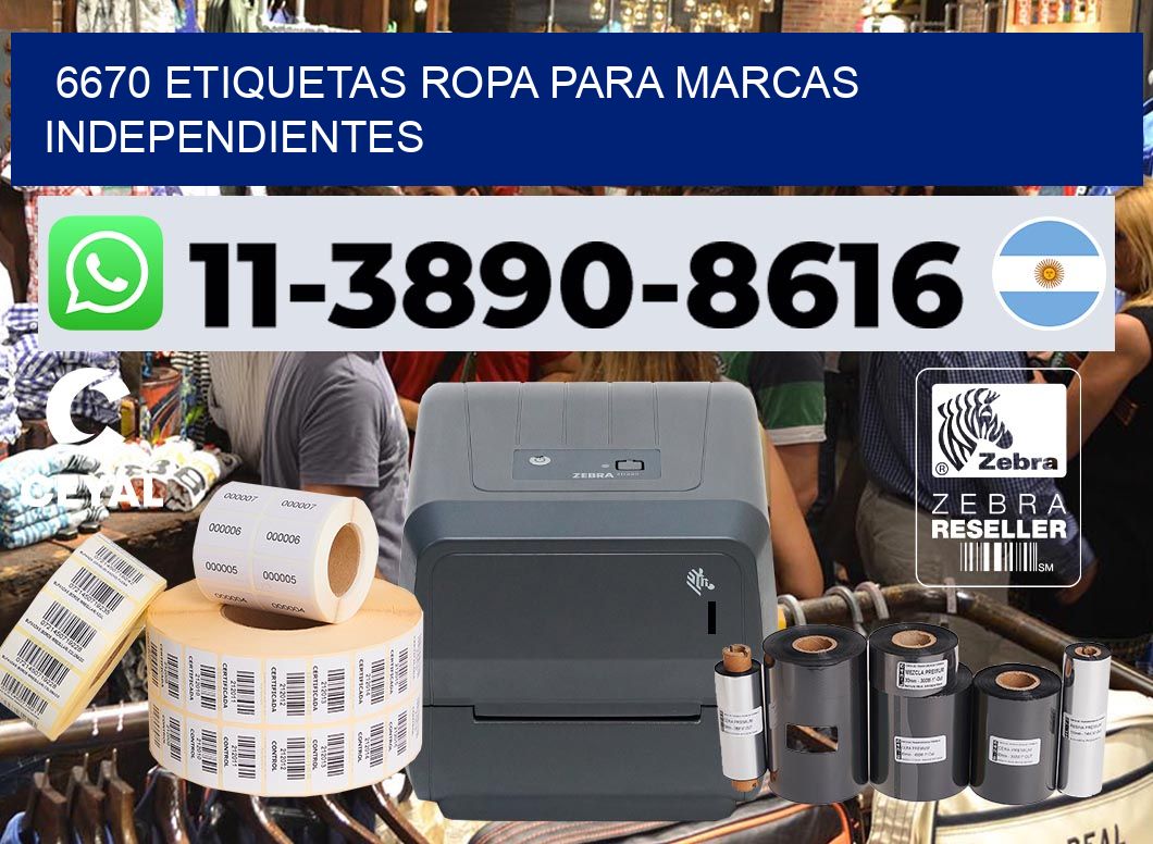 6670 Etiquetas ropa para marcas independientes