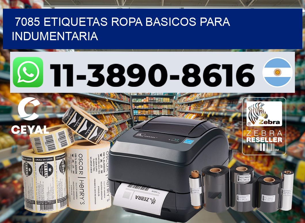 7085 Etiquetas ropa basicos para indumentaria