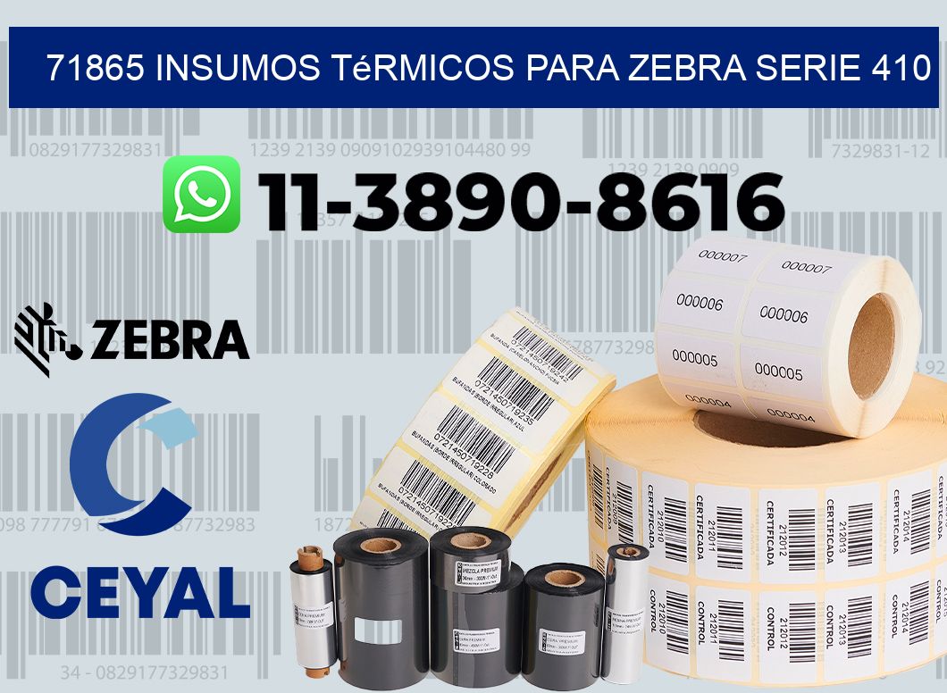 71865 insumos térmicos para zebra serie 410