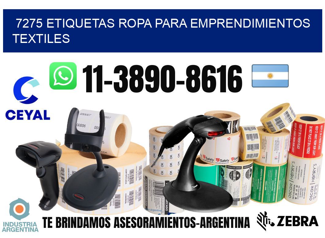 7275 Etiquetas ropa para emprendimientos textiles