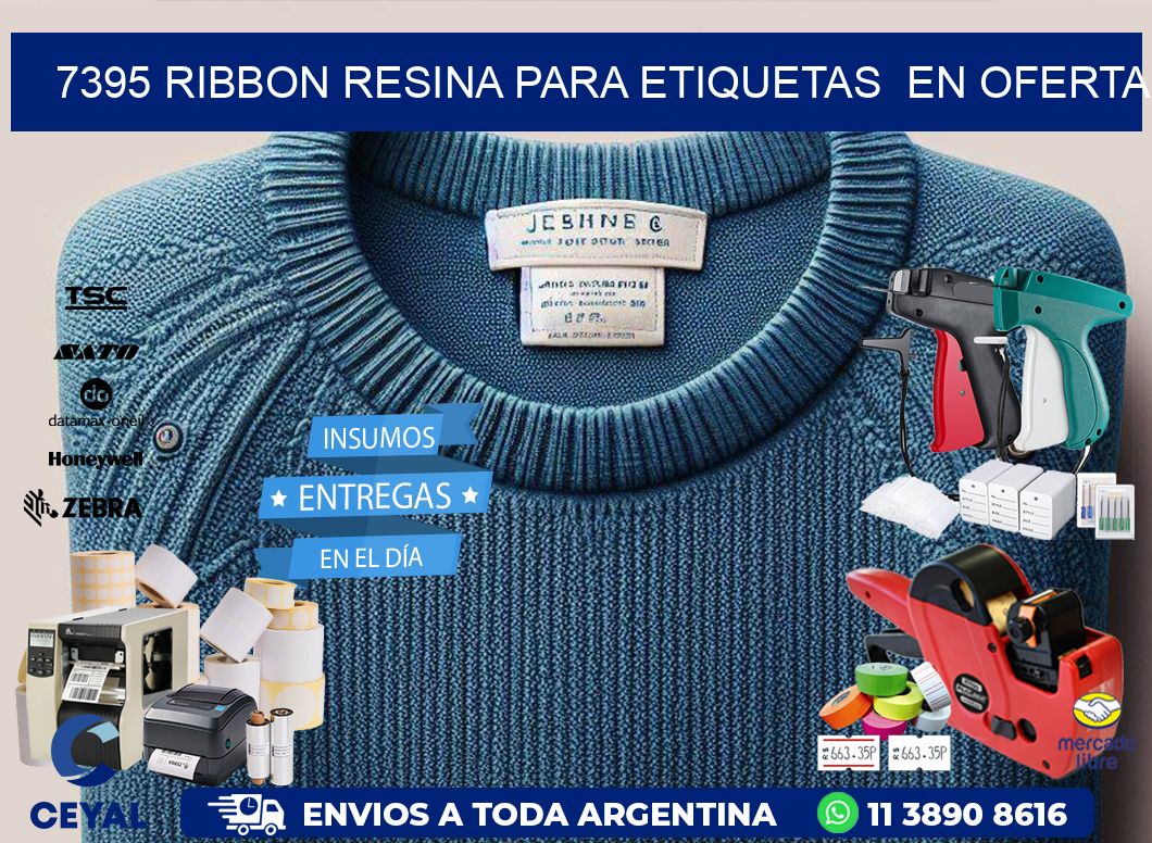 7395 ribbon resina para etiquetas  en oferta