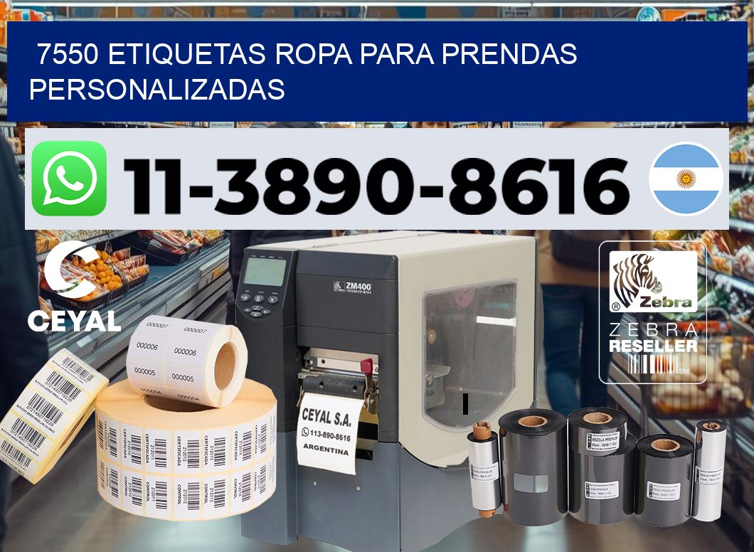 7550 Etiquetas ropa para prendas personalizadas