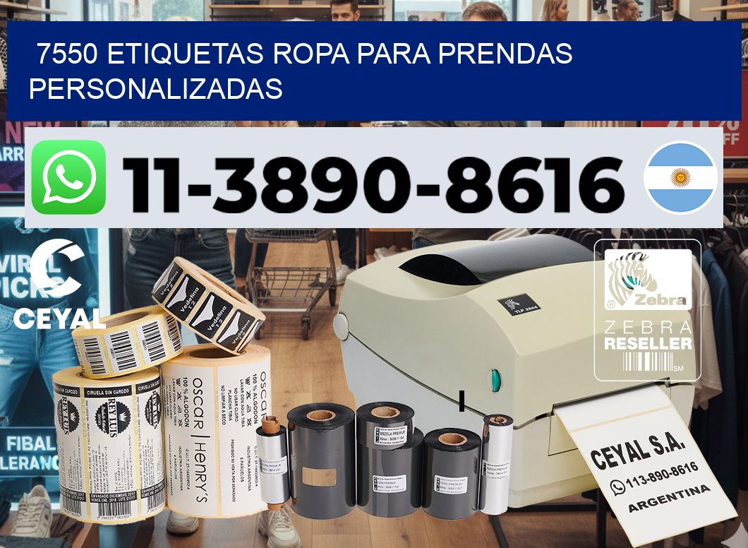 7550 Etiquetas ropa para prendas personalizadas