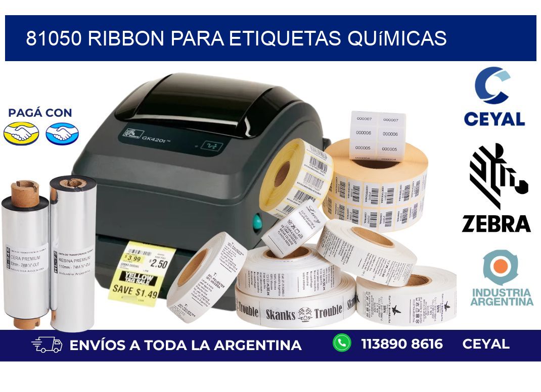 81050 ribbon para etiquetas químicas