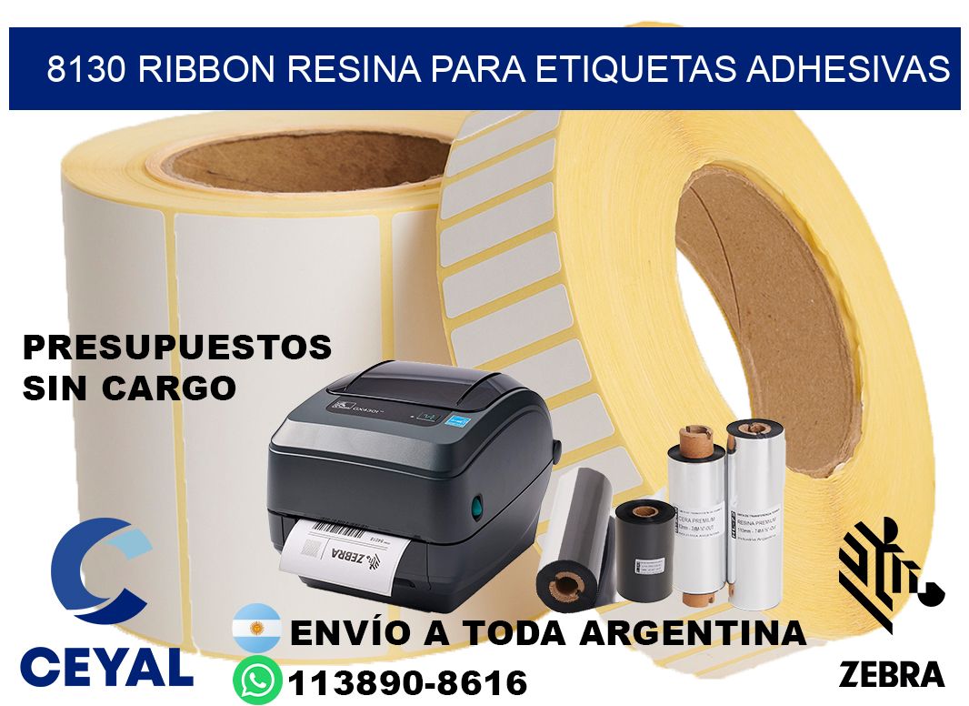 8130 ribbon resina para etiquetas adhesivas